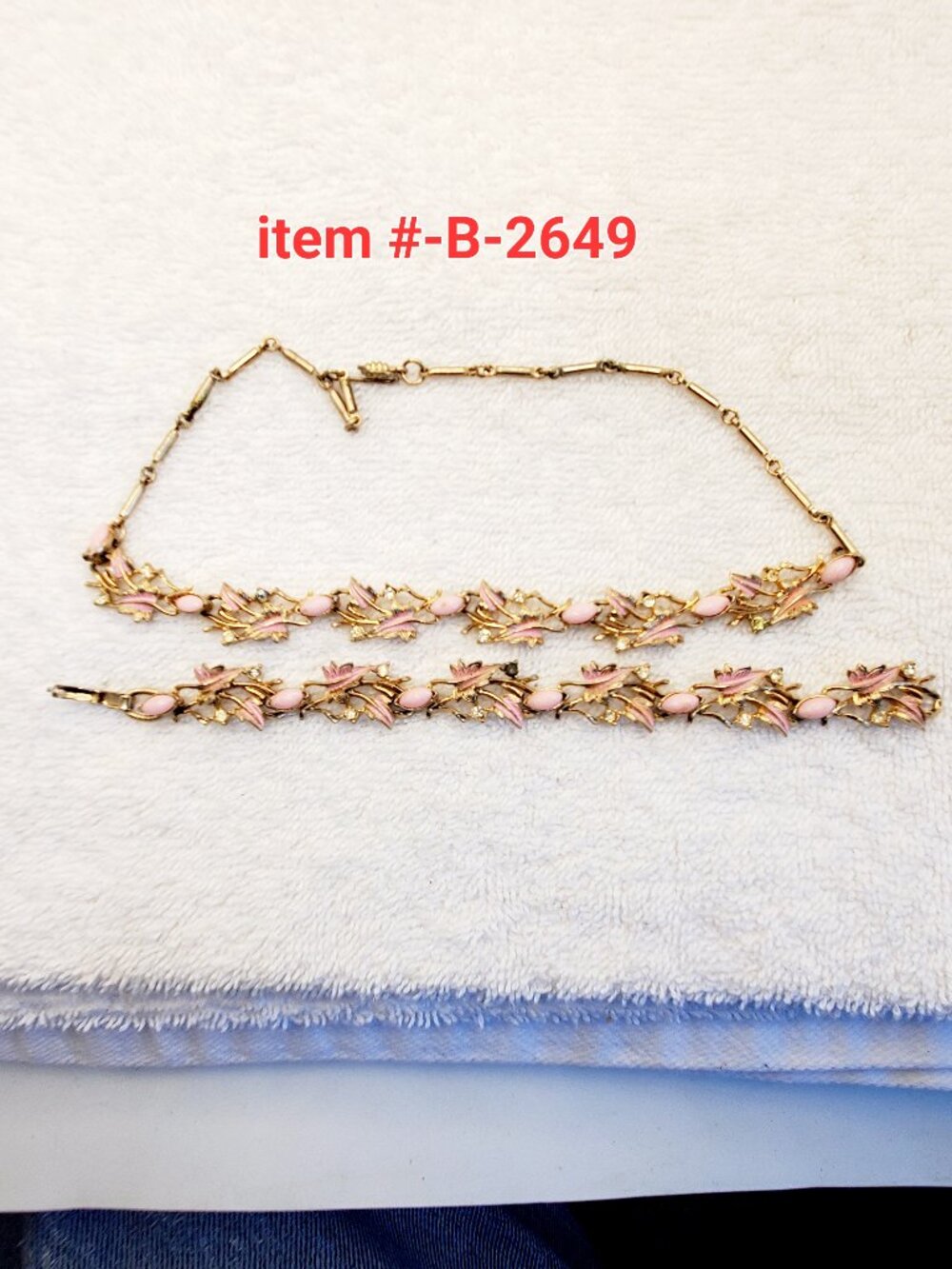 1 Necklace & matching Bracelet set, item # B-2649,. wt. 37 grams.